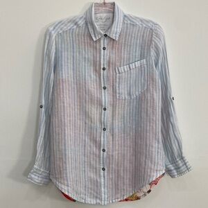 Kyla Seo Button Down Top Handmade Patchwork Women's Small